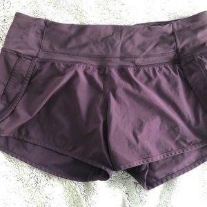 Lululemon Speed up Short Size 8 Purple